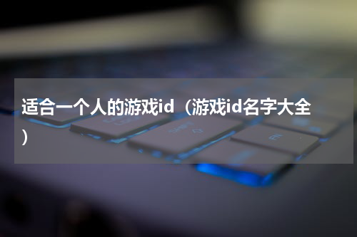 适合一个人的游戏id（游戏id名字大全）