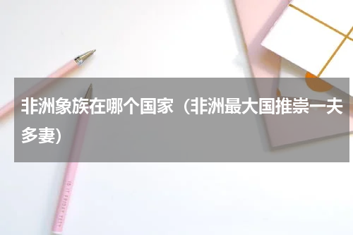 非洲象族在哪个国家（非洲最大国推崇一夫多妻）